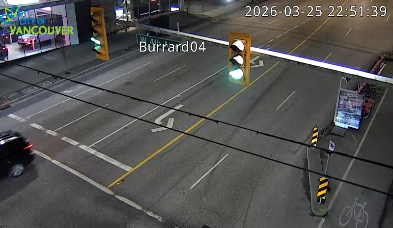 Burrard St & W 4th Ave - South