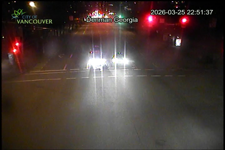 W Georgia St & Denman St - East