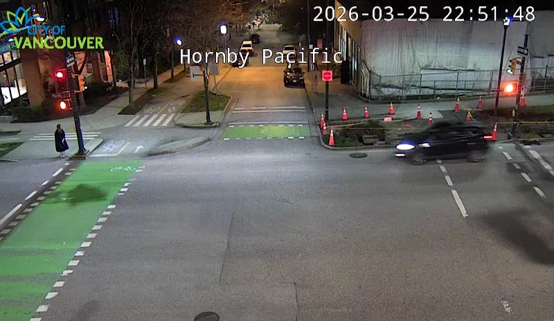 Hornby St and Pacific St - South