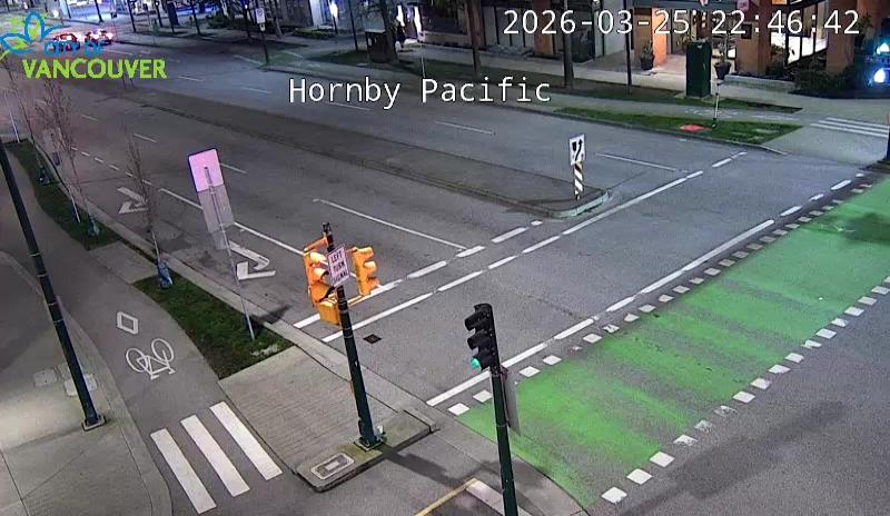 Hornby St and Pacific St - East